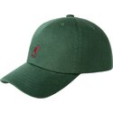 grune-verstellbare-curved-cap-mit-rotem-logo-washed-baseball-algae-von-kangol