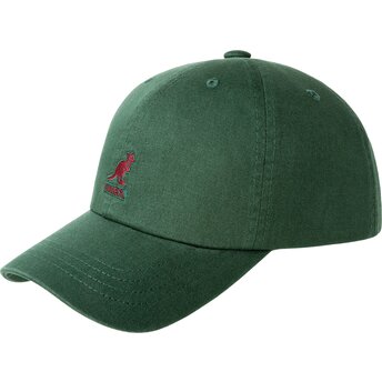 Casquett courbée vert sangle ajustable Washed Baseball Algae de Kangol