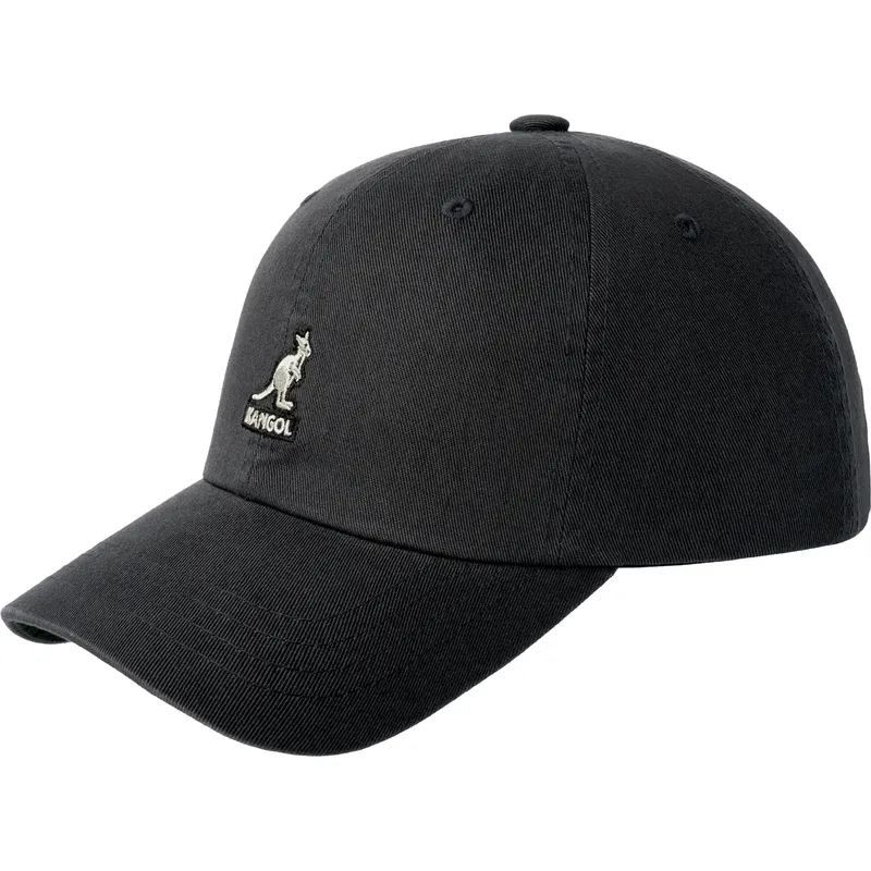 schwarze-verstellbare-curved-cap-washed-baseball-black-von-kangol