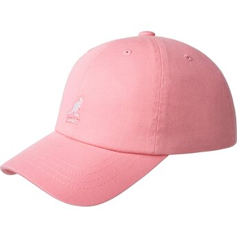 Casquett courbée rose sangle ajustable Washed Baseball...