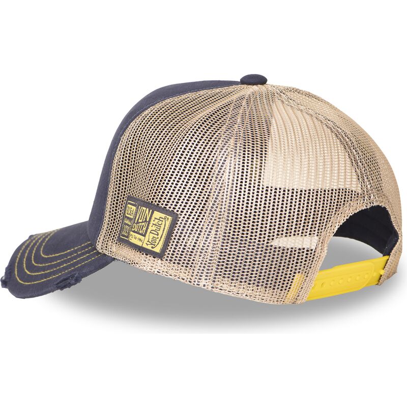 cappellino-trucker-blu-marino-e-beige-crew30-di-von-dutch cappellino-trucker-blu-marino-e-beige-crew30-di-von-dutch