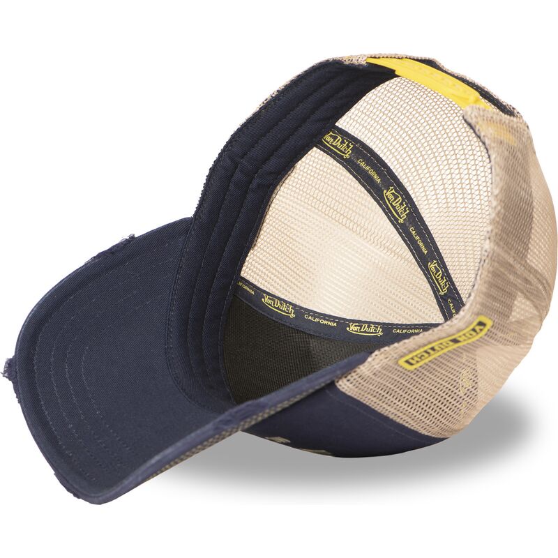 cappellino-trucker-blu-marino-e-beige-crew30-di-von-dutch cappellino-trucker-blu-marino-e-beige-crew30-di-von-dutch