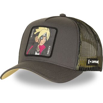 Cappello curvo grigio snapback Karma BOR KAR Boruto di Capslab