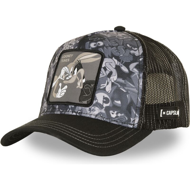 cappello-curvo-nero-snapback-loo14-duo-bugs-bunny-e-paperino-looney-tunes-di-capslab
