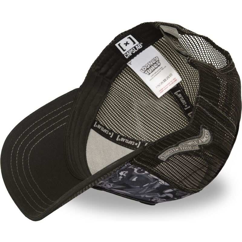 cappello-curvo-nero-snapback-loo14-duo-bugs-bunny-e-paperino-looney-tunes-di-capslab