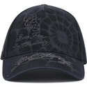 casquette-courbee-noire-snapback-spiderweb-ed-hardy