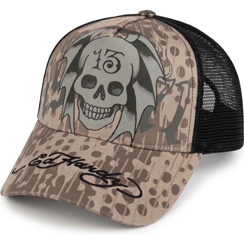 cappello-curvo-grigio-snapback-13-skull-di-ed-hardy cappello-curvo-grigio-snapback-13-skull-di-ed-hardy