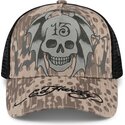 cappello-curvo-grigio-snapback-13-skull-di-ed-hardy