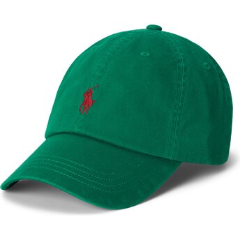 Cappello curvo verde cinghia regolabile Cotton Chino Classic Sport di Polo Ralph Lauren