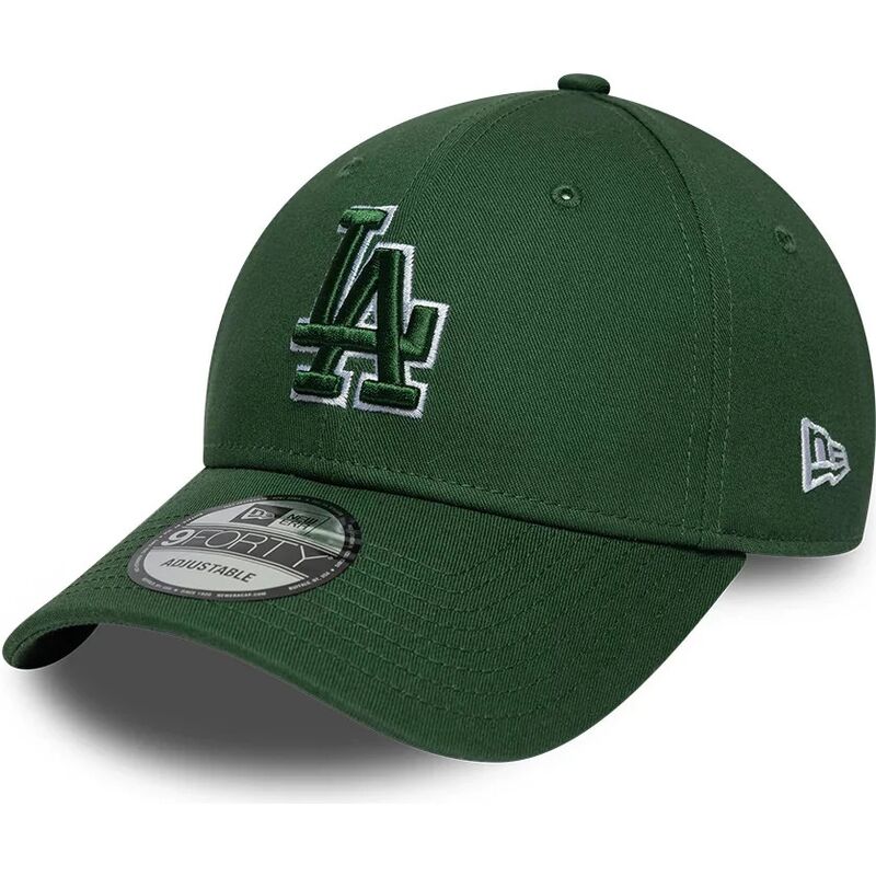 mutzen-gebogen-grun-verstellbares-band-9forty-team-outline-der-los-angeles-dodgers-mlb-von-new-era