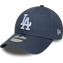 mutzen-gebogen-grau-verstellbares-band-9forty-league-essential-der-los-angeles-dodgers-mlb-von-new-era