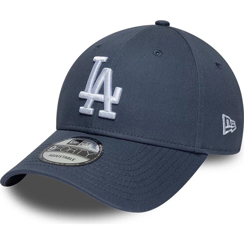 cappello-curvo-grigio-cinghia-regolabile-9forty-league-essential-dei-los-angeles-dodgers-mlb-di-new-era