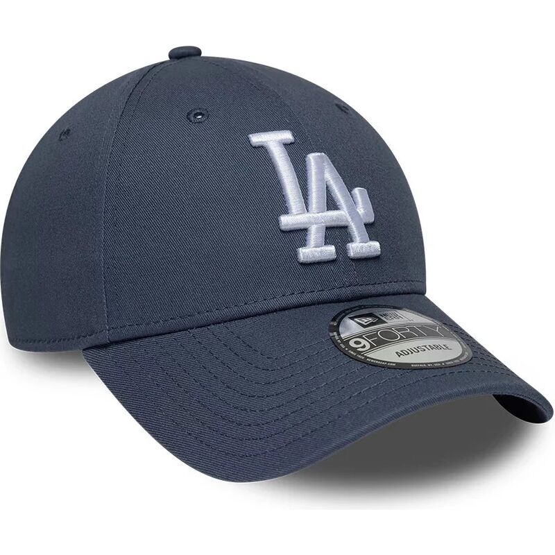 casquette-courbee-grise-ajustable-9forty-league-essential-los-angeles-dodgers-mlb-new-era