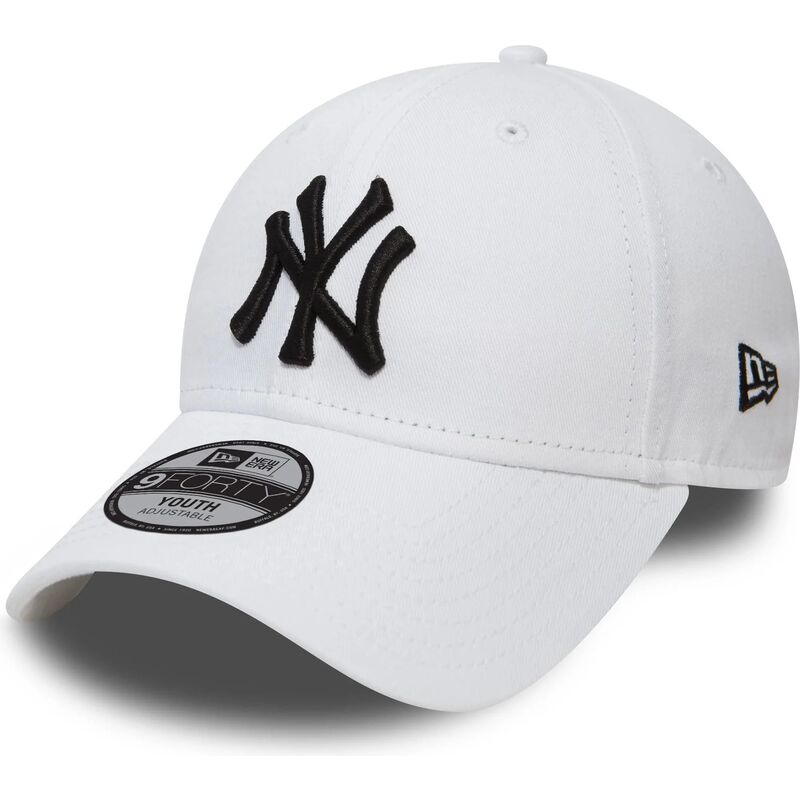 weisse-gebogene-verstellbare-kappe-fur-kinder-9forty-league-essential-der-new-york-yankees-mlb-von-new-era weisse-gebogene-verstellbare-kappe-fur-kinder-9forty-league-essential-der-new-york-yankees-mlb-von-new-era