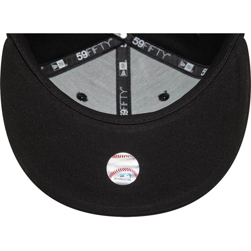 schwarze-enganliegende-flatcap-mit-schwarzem-logo-59fifty-league-essential-der-los-angeles-dodgers-mlb-von-new-era