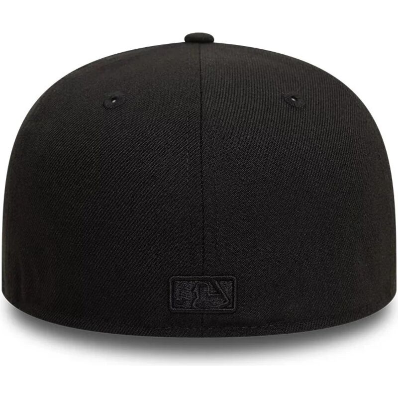 casquette-plate-noire-ajustee-avec-logo-noir-59fifty-league-essential-los-angeles-dodgers-mlb-new-era