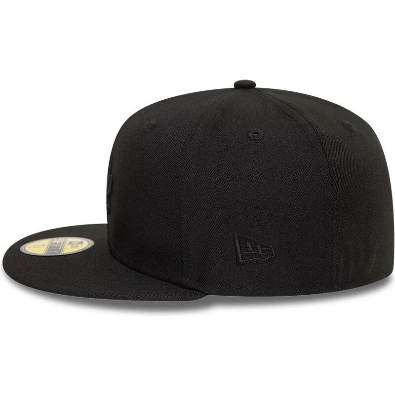 casquette-plate-noire-ajustee-avec-logo-noir-59fifty-league-essential-los-angeles-dodgers-mlb-new-era