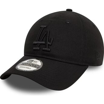 Cappello curvo nero cinghia regolabile 9TWENTY League Essential dei Los Angeles Dodgers MLB di New Era