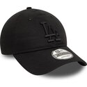 schwarze-verstellbare-curved-cap-mit-schwarzem-logo-9twenty-league-essential-der-los-angeles-dodgers-mlb-von-new-era