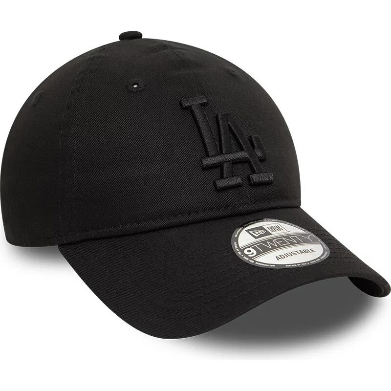 cappellino-con-visiera-curva-nero-regolabile-con-logo-nero-9twenty-league-essential-di-los-angeles-dodgers-mlb-di-new-era