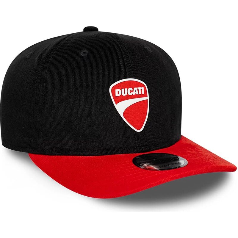 casquette-courbee-noire-et-rouge-snapback-9seventy-stretch-snap-contrast-visor-ducati-motor-motogp-new-era