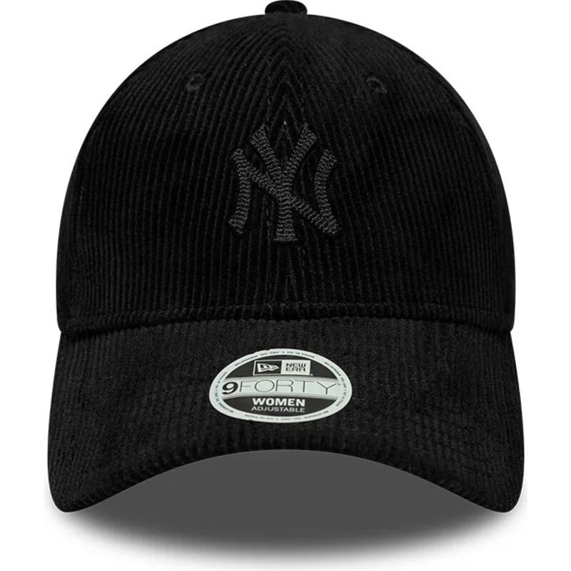 cappello-curvo-nero-cinghia-regolabile-9forty-cord-dei-new-york-yankees-mlb-di-new-era