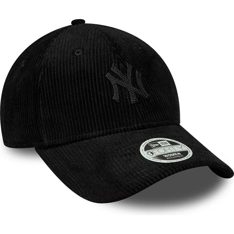 casquette-courbee-noire-ajustable-pour-femme-avec-logo-noir-9forty-cord-new-york-yankees-mlb-new-era casquette-courbee-noire-ajustable-pour-femme-avec-logo-noir-9forty-cord-new-york-yankees-mlb-new-era