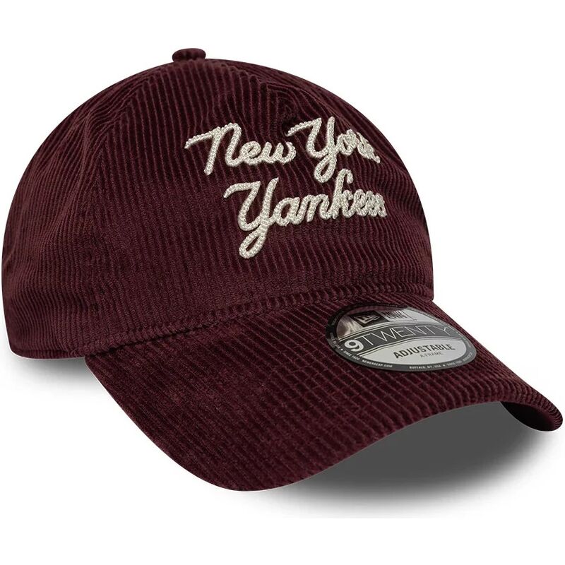 casquette-courbee-grenat-ajustable-9twenty-a-frame-cord-script-new-york-yankees-mlb-new-era casquette-courbee-grenat-ajustable-9twenty-a-frame-cord-script-new-york-yankees-mlb-new-era