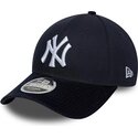 mutzen-gebogen-marineblau-snapback-9forty-m-crown-cord-visor-der-new-york-yankees-mlb-von-new-era
