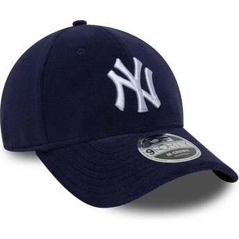 Cappello curvo blu marino snapback 9FORTY M-Crown Fleece dei New York Yankees MLB di New Era