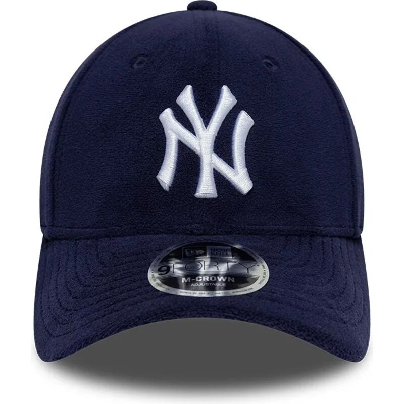casquette-courbee-bleue-marine-snapback-9forty-m-crown-fleece-new-york-yankees-mlb-new-era