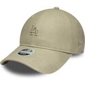 cappello-curvo-beige-cinghia-regolabile-9twenty-washed-pu-dei-los-angeles-dodgers-mlb-di-new-era