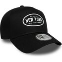 mutzen-gebogen-schwarz-snapback-9forty-e-frame-rubber-der-new-york-von-new-era
