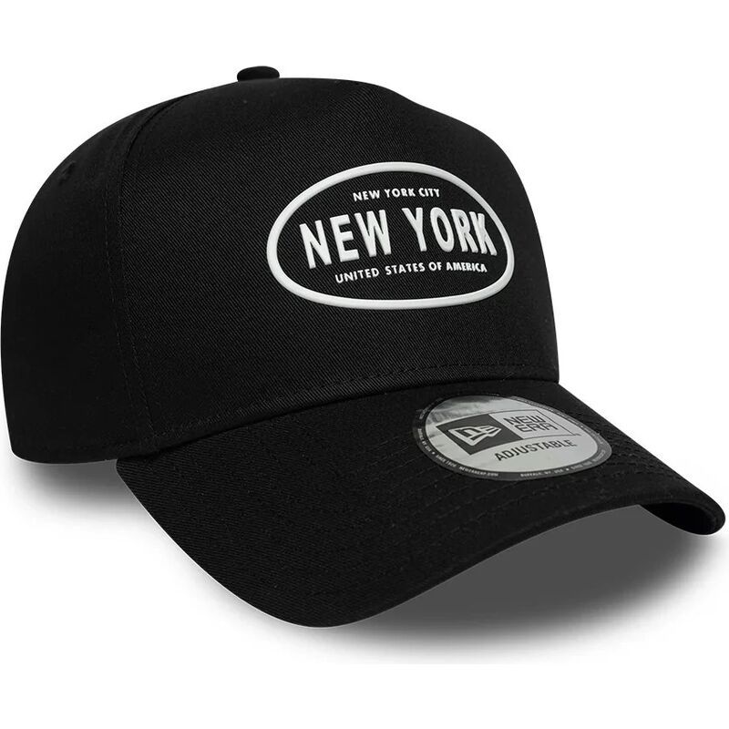 cappello-curvo-nero-snapback-9forty-e-frame-rubber-dei-new-york-di-new-era cappello-curvo-nero-snapback-9forty-e-frame-rubber-dei-new-york-di-new-era