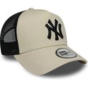 mutzen-gebogen-beige-snapback-a-frame-league-essential-der-new-york-yankees-mlb-von-new-era