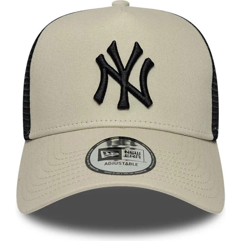 cappello-curvo-beige-snapback-a-frame-league-essential-dei-new-york-yankees-mlb-di-new-era