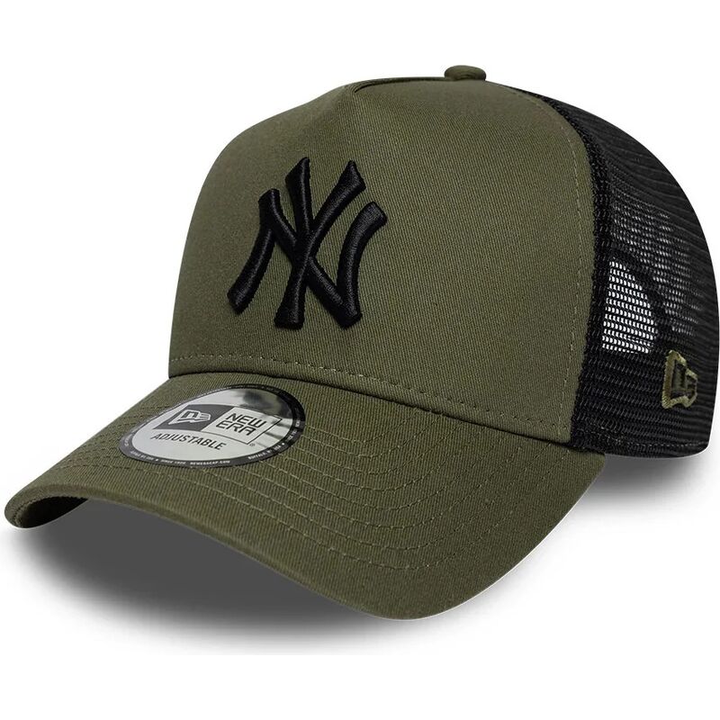 cappello-curvo-verde-snapback-a-frame-league-essential-dei-new-york-yankees-mlb-di-new-era
