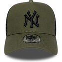 cappello-curvo-verde-snapback-a-frame-league-essential-dei-new-york-yankees-mlb-di-new-era
