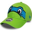cappello-curvo-verde-snapback-per-bambino-9forty-m-crown-face-dei-leonardo-tortugas-ninja-di-new-era