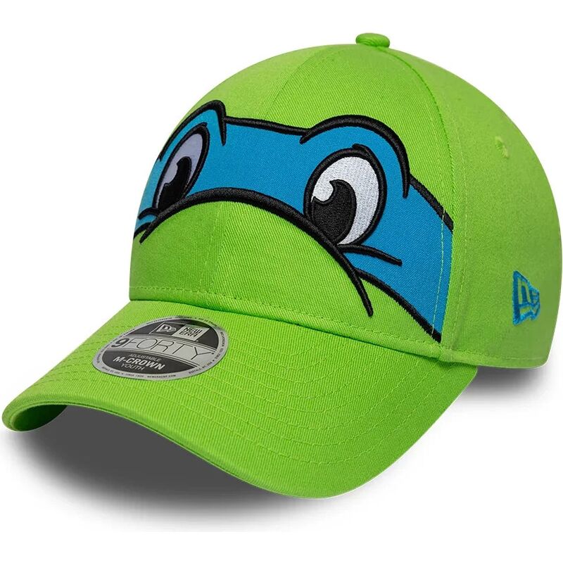 mutzen-gebogen-grun-snapback-fur-kinder-9forty-m-crown-face-der-leonardo-tortugas-ninja-von-new-era