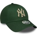 cappello-curvo-verde-cinghia-regolabile-9forty-metallic-dei-new-york-yankees-mlb-di-new-era
