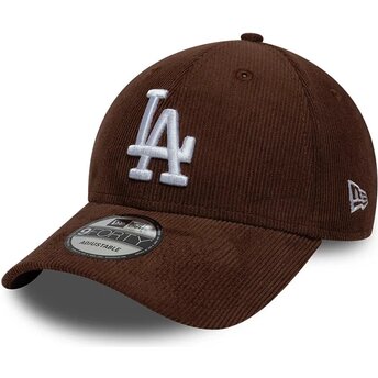 Mützen gebogen braun snapback 9FORTY Entry Cord der Los Angeles Dodgers MLB von New Era