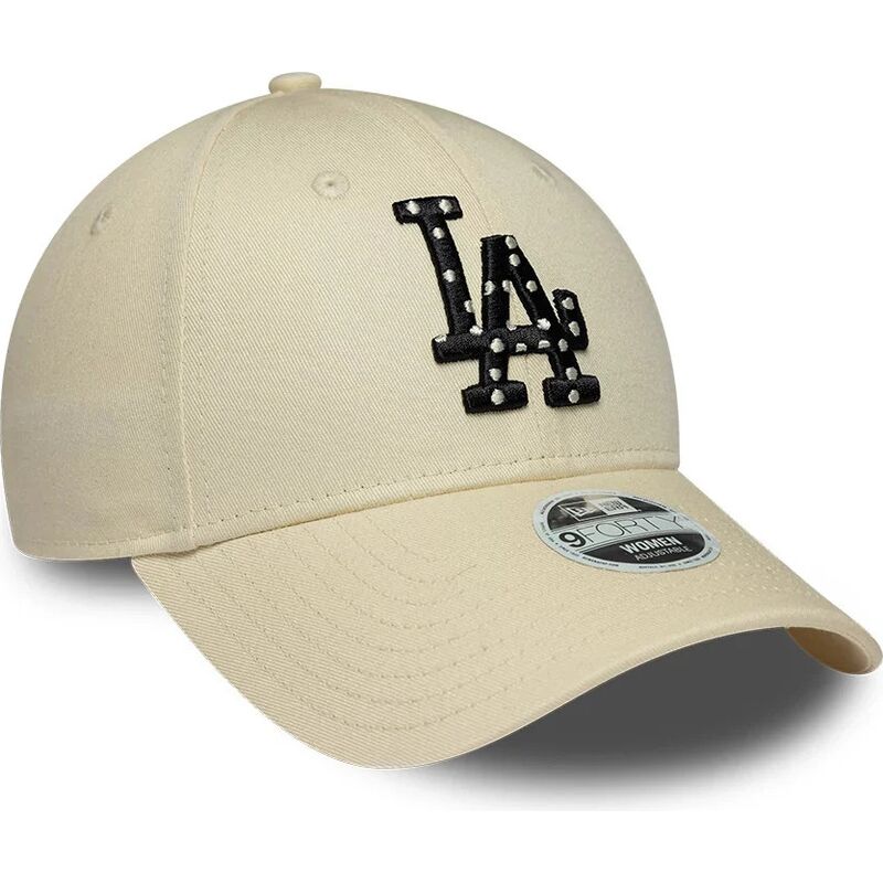 cappello-curvo-beige-cinghia-regolabile-9forty-infill-dei-los-angeles-dodgers-mlb-di-new-era