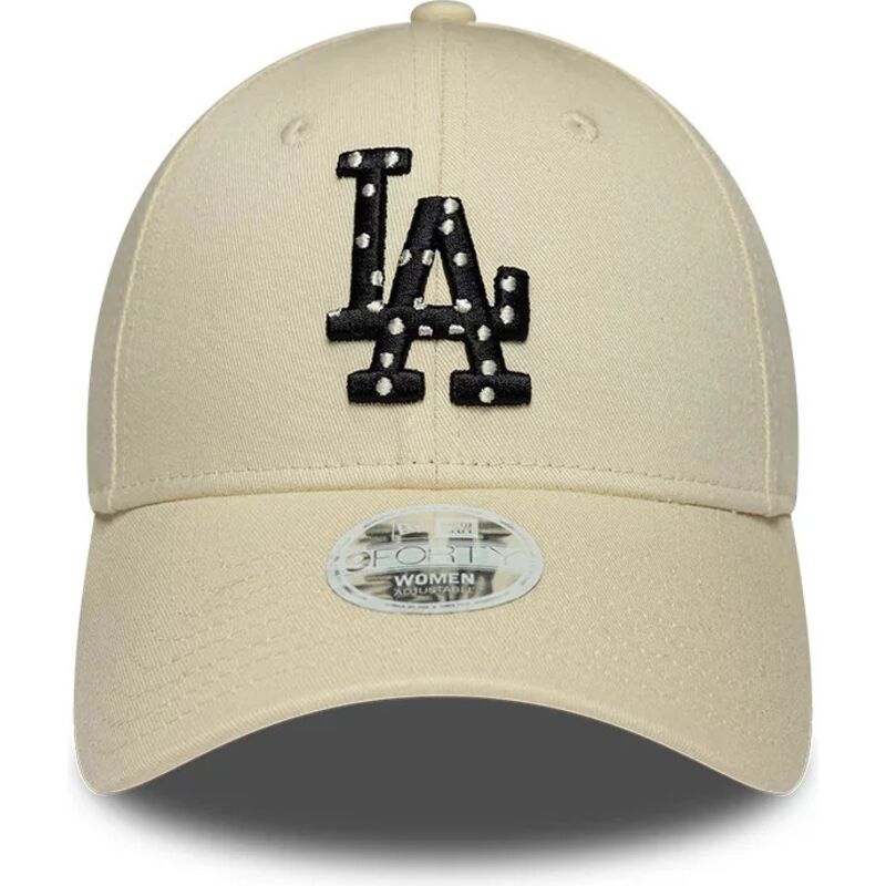 cappello-curvo-beige-cinghia-regolabile-9forty-infill-dei-los-angeles-dodgers-mlb-di-new-era