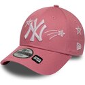 cappello-curvo-rosa-cinghia-regolabile-per-bambino-9forty-space-dei-new-york-yankees-mlb-di-new-era