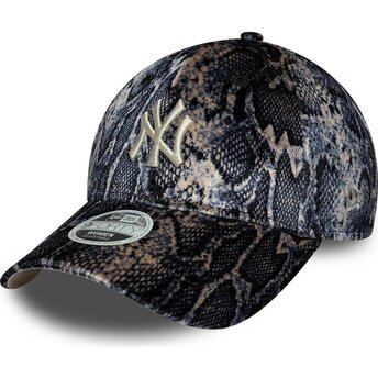 Casquette courbée multicolore ajustable pour femme 9FORTY Snake Print New York Yankees MLB New Era