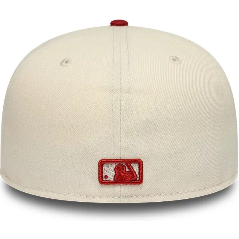 mutzen-flach-beige-angepasst-59fifty-league-essential-der-new-york-yankees-mlb-von-new-era