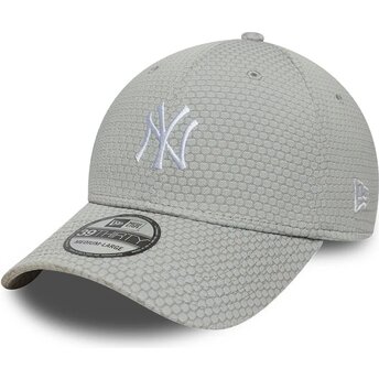 Cappello curvo grigio aderente 39THIRTY Stretch Mesh dei New York Yankees MLB di New Era