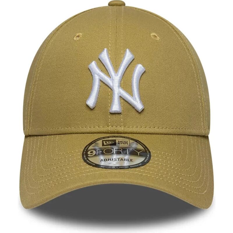 cappello-curvo-kaki-cinghia-regolabile-9forty-league-essential-dei-new-york-yankees-mlb-di-new-era