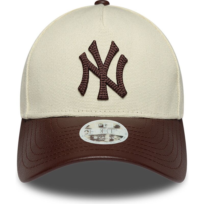 cappello-curvo-beige-cinghia-regolabile-9forty-m-crown-fabric-mix-dei-new-york-yankees-mlb-di-new-era